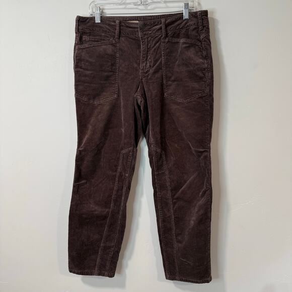 Anthropologie Pilcro Women's The Wanderer Pants Corduroy Cargo Utility 30 Brown - Picture 2 of 10